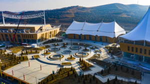 Demonstrating how LOPO Terracotta products contribute to sustainable architecture at the Dongshan Public Fitness Centre, combining functionality and eco-friendliness.