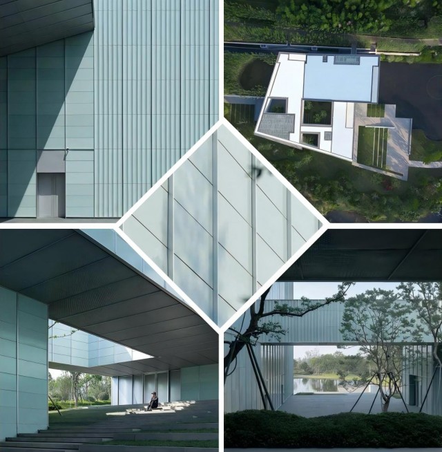 Collage of exterior images of Yada Theatre.